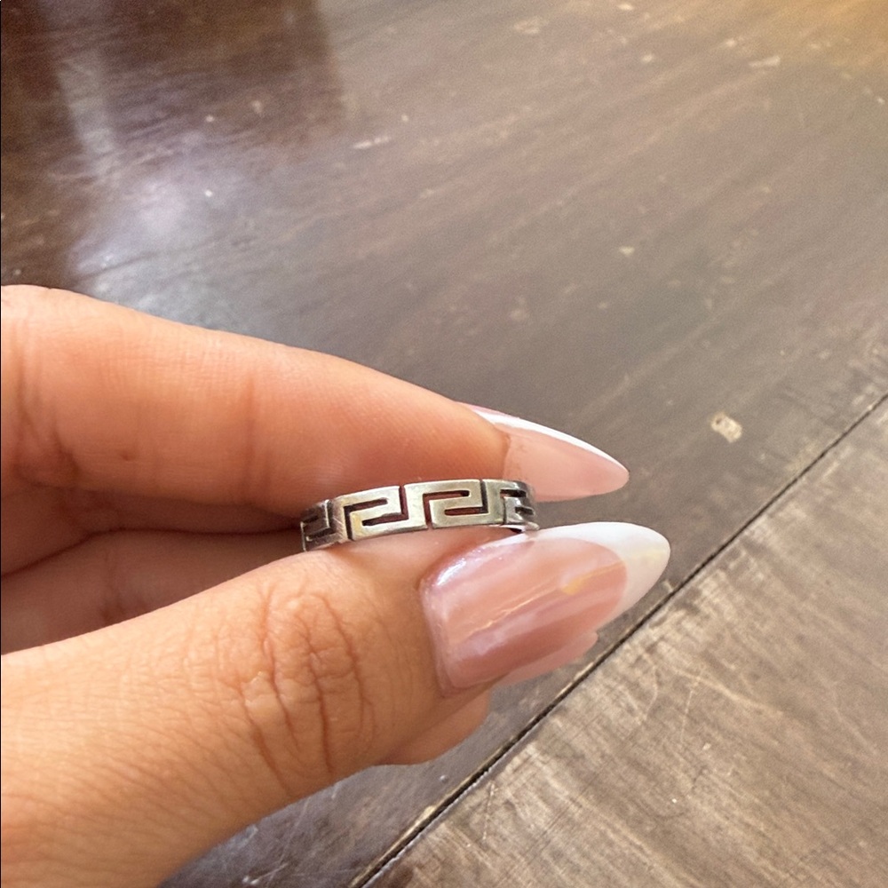 Silver Greek Key Band Ring - Women's Sterling-Style Jewelry
